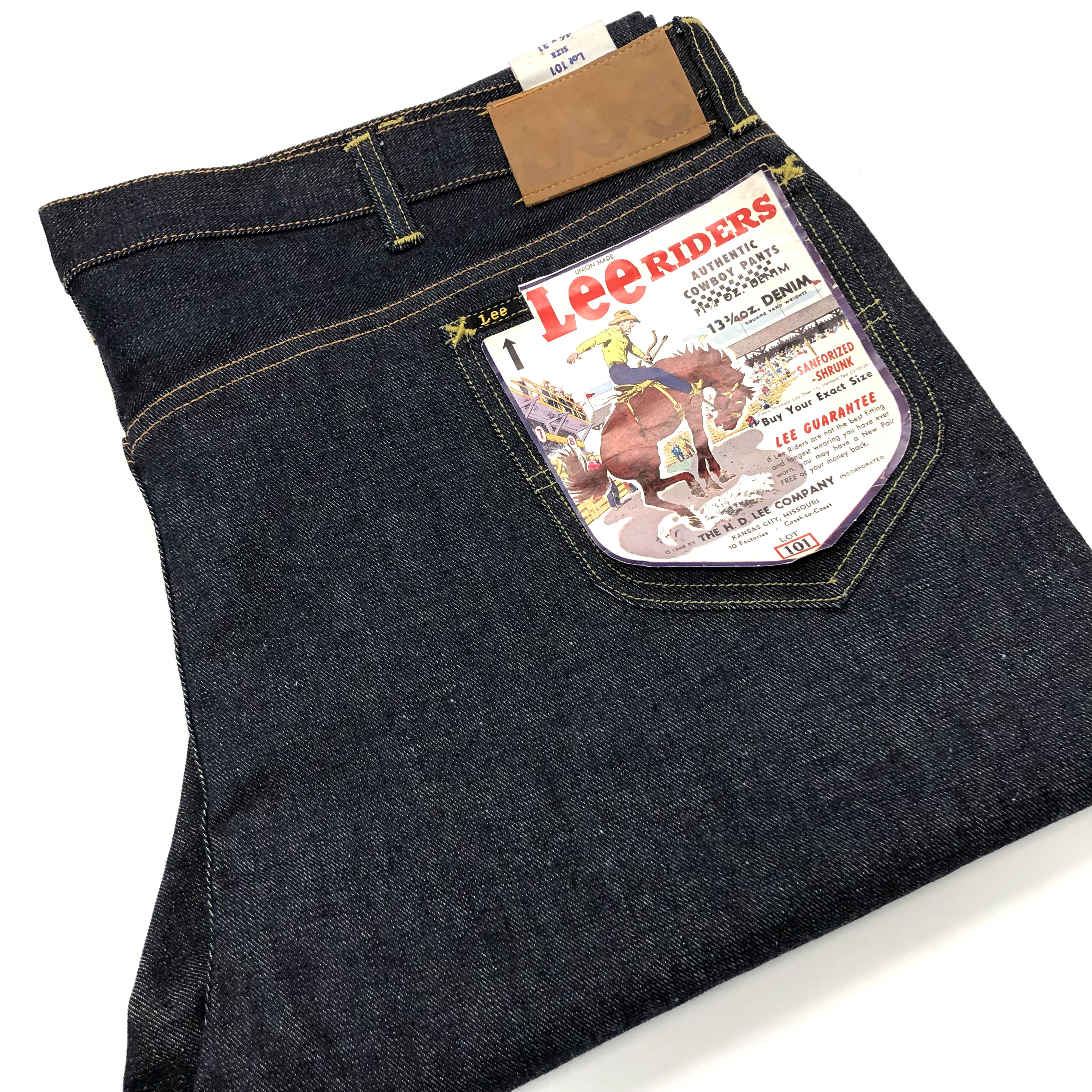 LEE 101B DENIM PANT 「デッドストック、サイド黒タグ、実寸W45 L31