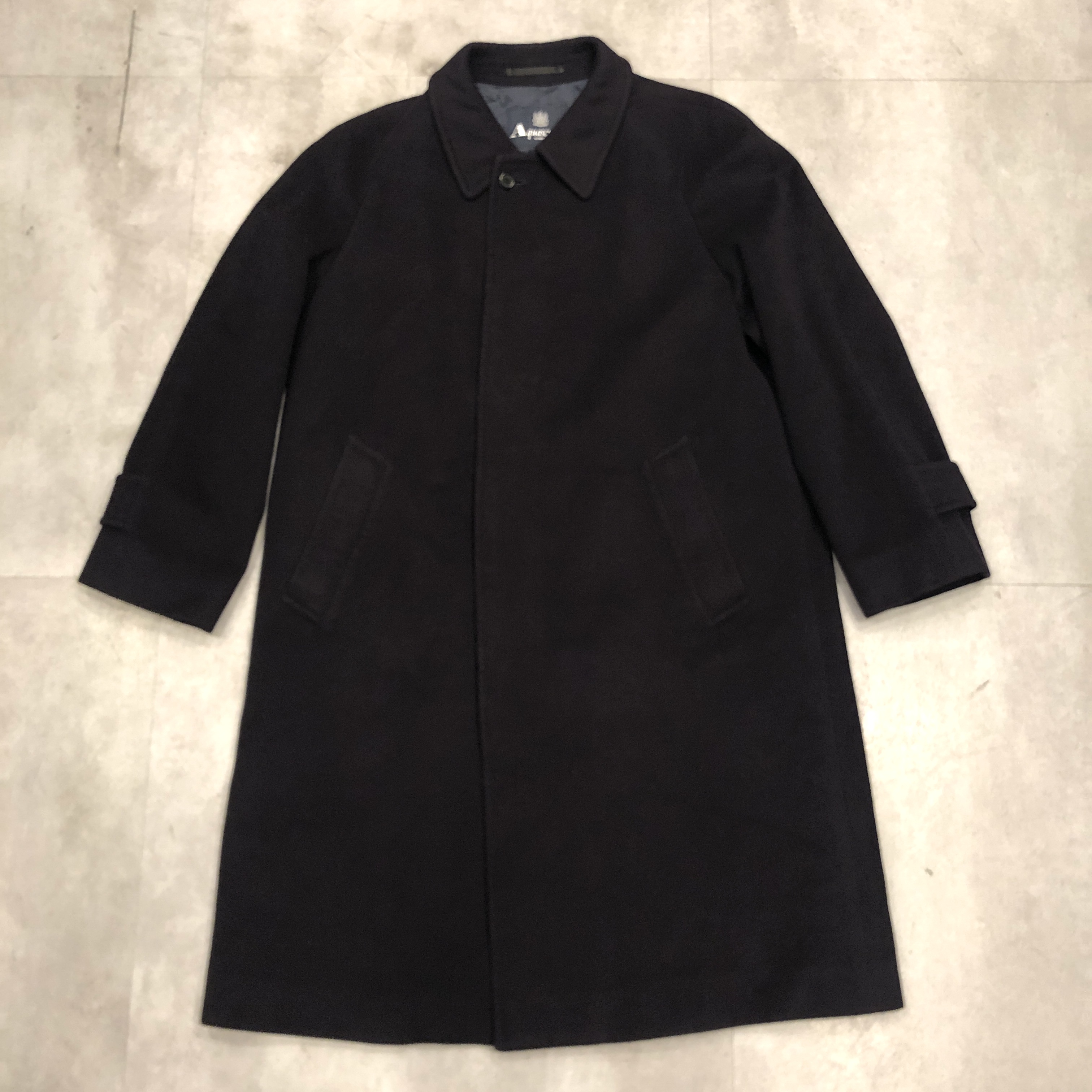 ジャケット・アウター Aquascutum Reversible Balmacaan Coat 70's] Vintage Aquascutum Single Raglan Balmacaan Coat