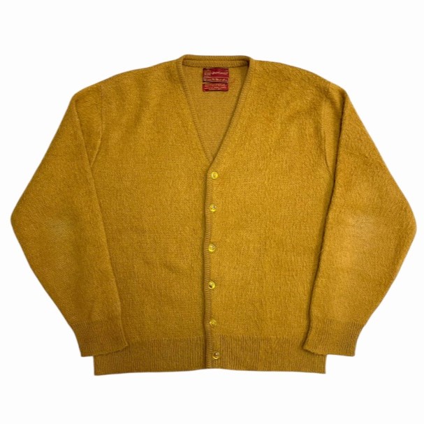 Mohair Cardigan マスタードイエロー SEARS MOHAIR CARDIGAN 60S 「マスタード、サイズL」｜SAFARI