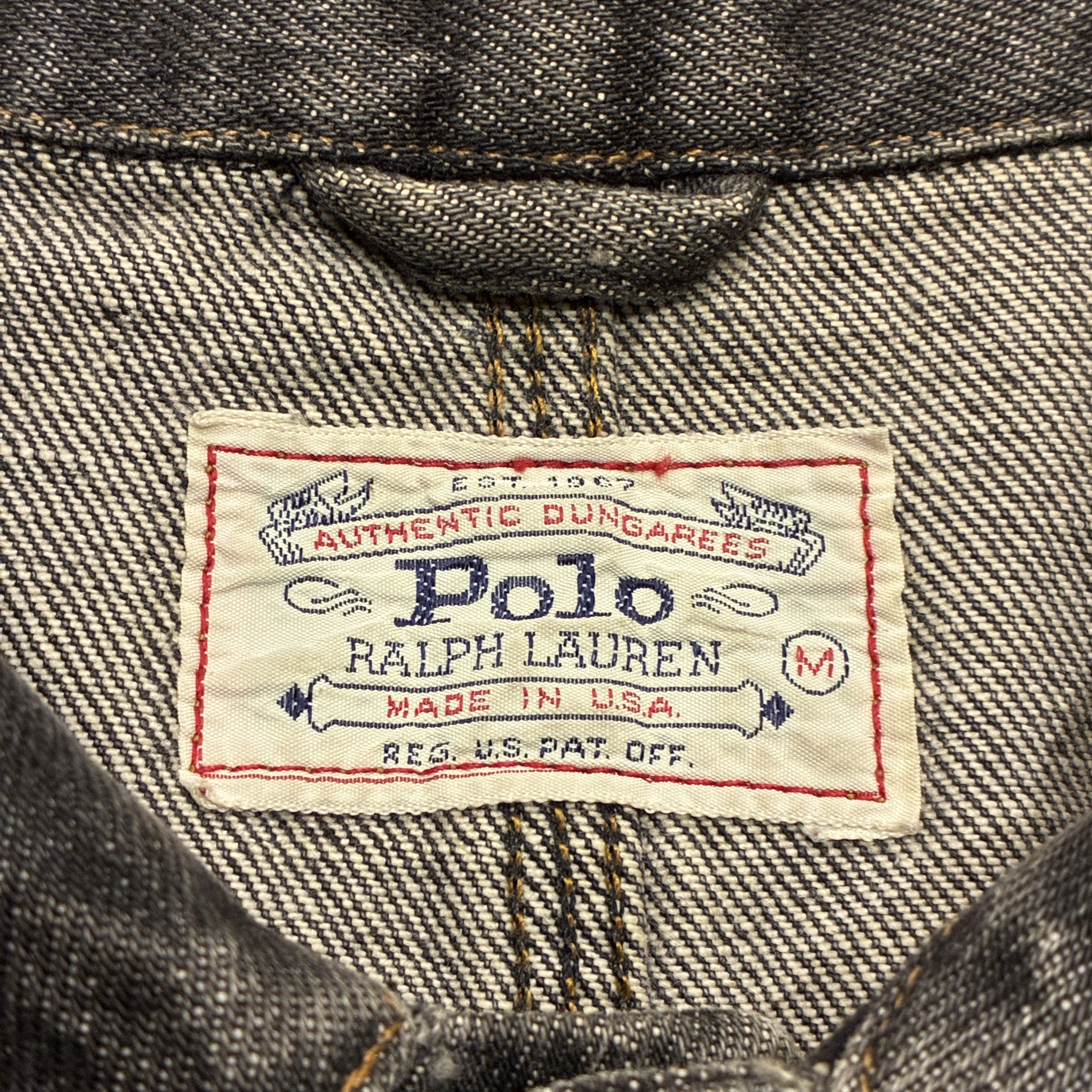 りーゎん様 RALPH LAUREN 先染め BLACK DENIM JACKET 1980'S OLD USA製
