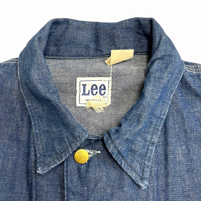 ジャケット・アウター 60's-70's Lee 91-J DenimCoverall USA Super Rare Vintage Lee 91-J lot sanforized union made denim