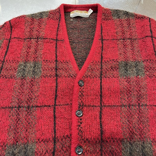 ROBERT BRUCE MOHAIR CARDIGAN 60'S 「チェック、モヘア20％」｜SAFARI