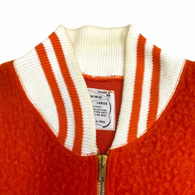 CHAMPION ZIP UP ATHLETIC JACKET 60S 「TEXAS、オレンジ×ホワイト
