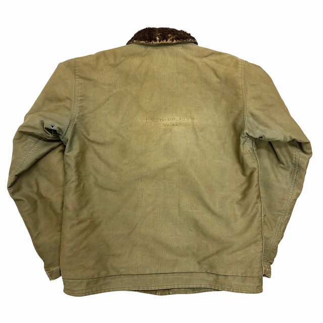 US NAVY N-1 DECK PIQUE JACKET 40S 「ジッパー破損、ピケ素材