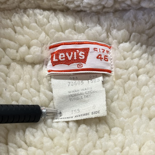 LEVI'S 70506 BIG E CORDS BOA JACKET 70'S 「ベージュ,サイズ:46