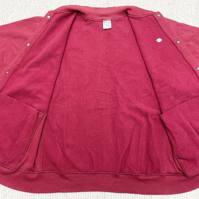 CHAMPION REVERSE WEAVE SNAP CARDIGAN 90S 「レッド、サイズL