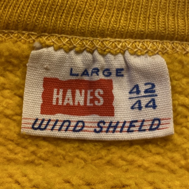 1950'S VINTAGE HANES SWEAT SHIRT 「WIND SHIELD、フロッキープリント