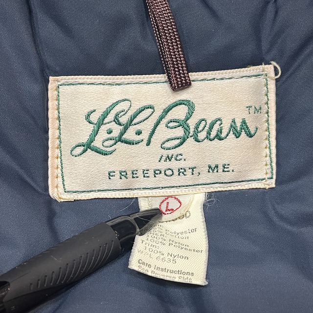 LL BEAN DOWN JACKET 70S 「レアカラー、筆記体、サイズL」｜SAFARI