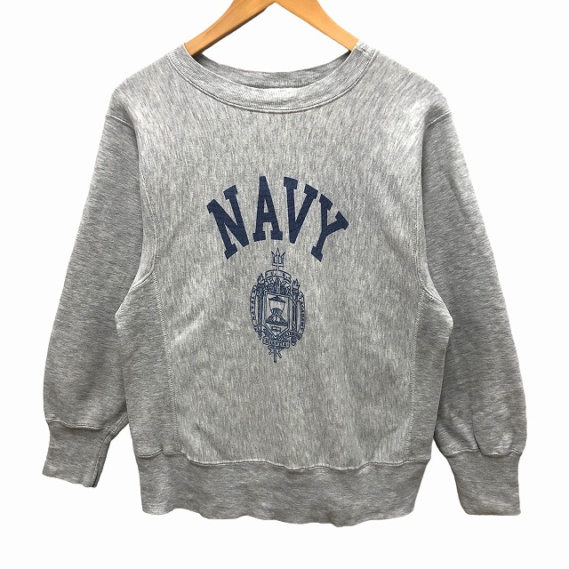 リバースウィーブ古 XL Champion reverse weave USN Navy 80s - スウェット