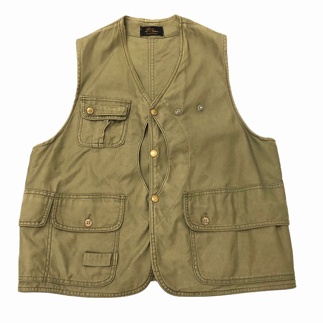 LL BEAN HUNTING VEST 50S 「筆記体黒タグ、ハーフムーンポケット