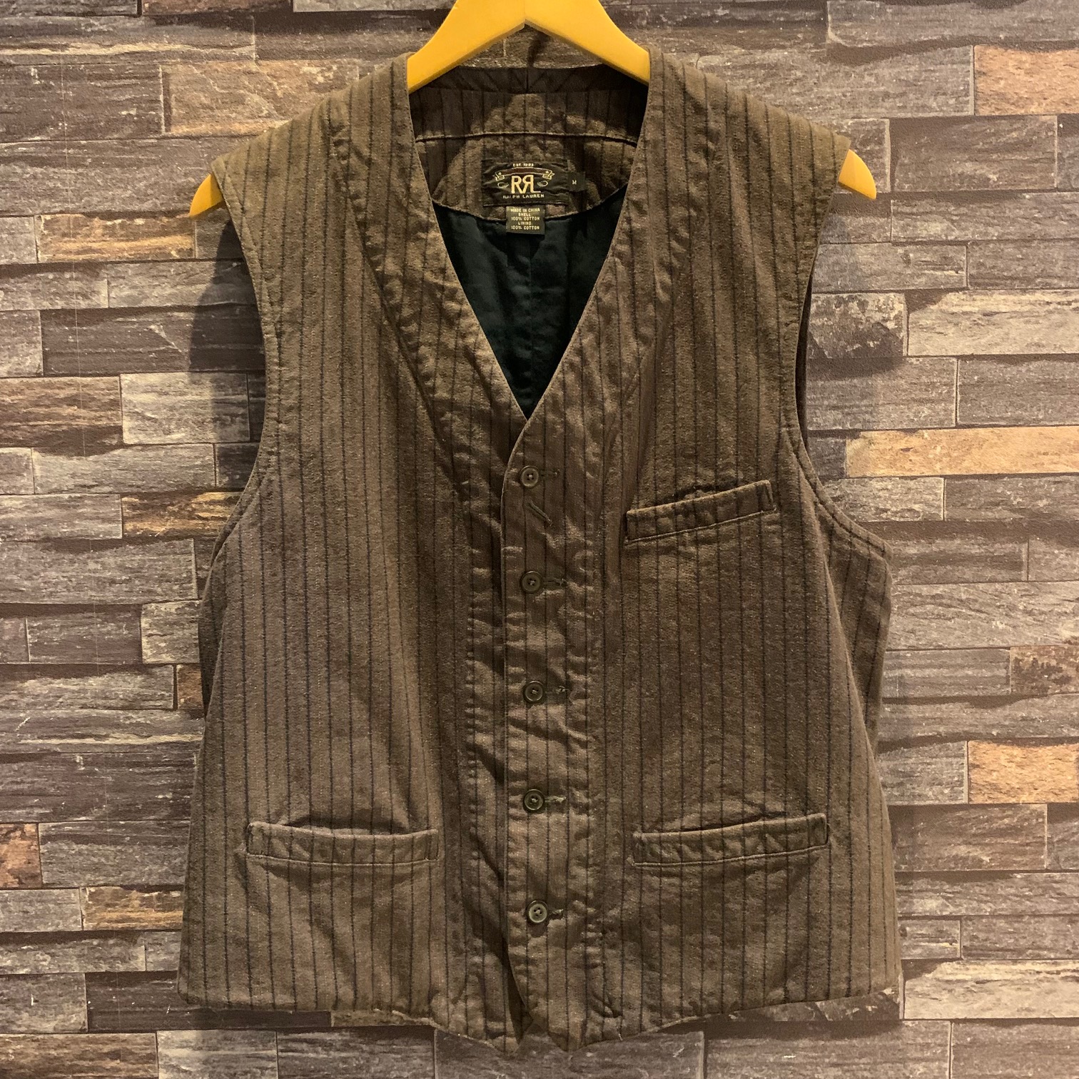 売れ筋がひ新作！ 【名作】RRL Leadfield ジョニーデップ Vest Stripe ...