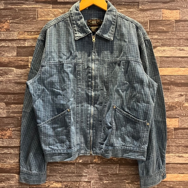 白 フリル付 【極美品】18aw RRL WABASH STRIPE COVERALL - カバーオール