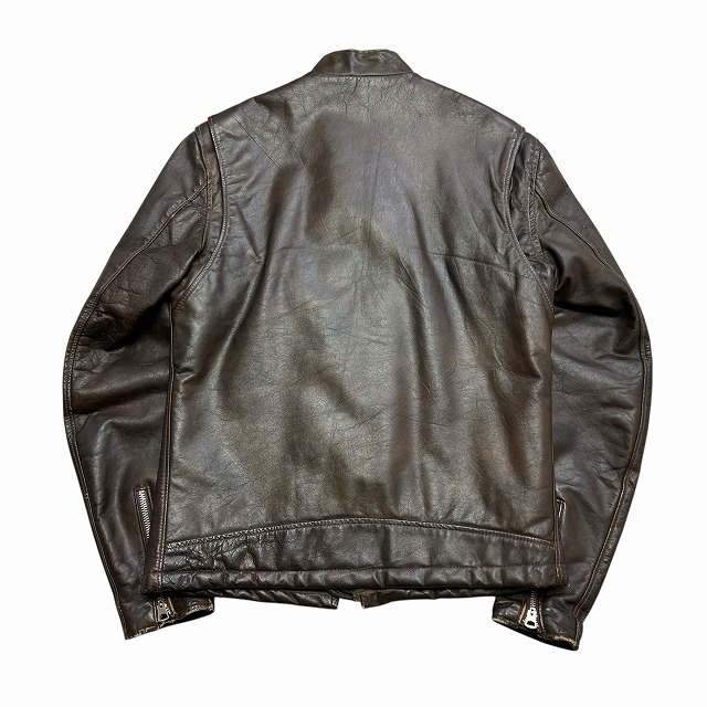 SCHOTT SINGLE LEATHER JACKET 70S 「逆ハ、ブラウン、サイズ36