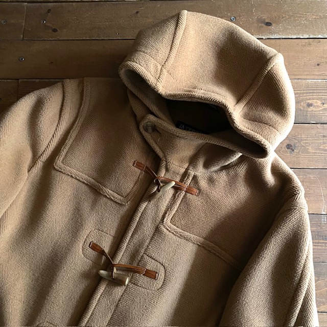 90'S OLD INVERTERE HBT WOOL DUFFLE COAT 