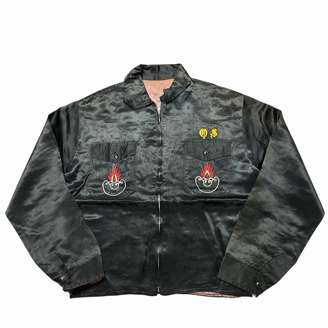 1960'S VINTAGE SOUVENIR TOUR JACKET 「ブラックサテン、龍」｜SAFARI