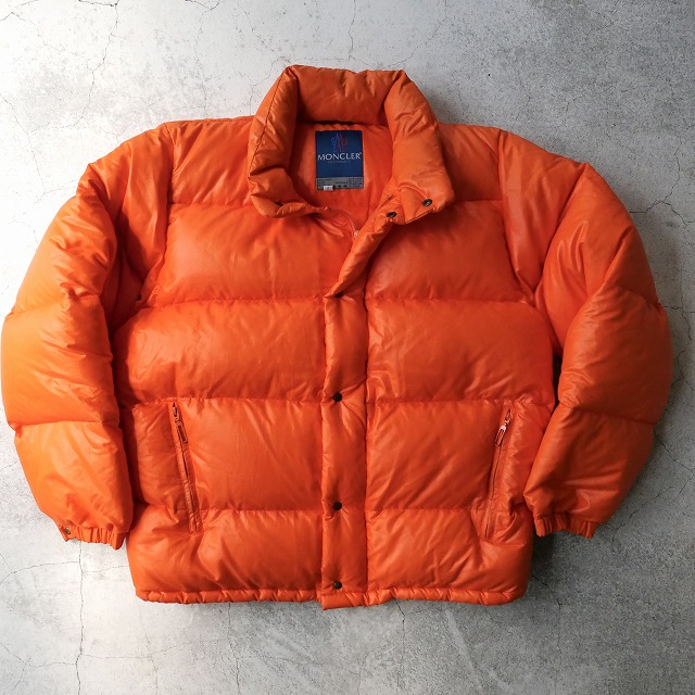 90s-00s ″青タグ″ MONCLER 希少カラー！オレンジ DOWN JACKET｜SAFARI サファリ｜高円寺 吉祥寺  VINTAGE、IMPORTBRANDの買取・委託販売専門ショップ