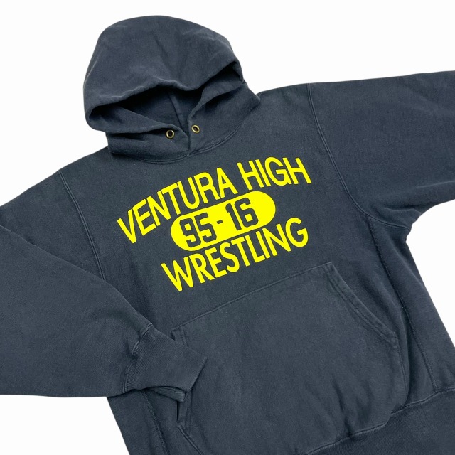 レア！！Tone inverse OVERRATIO SPECIAL CHAMPION REVERSE WEAVE PARKA 90S 「ブラック×イエロー、3段プリント