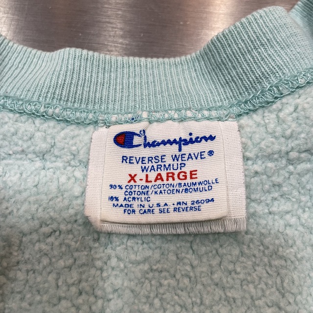 CHAMPION REVERSE WEAVE 80S 「ティファニーブルー、XL」｜SAFARI