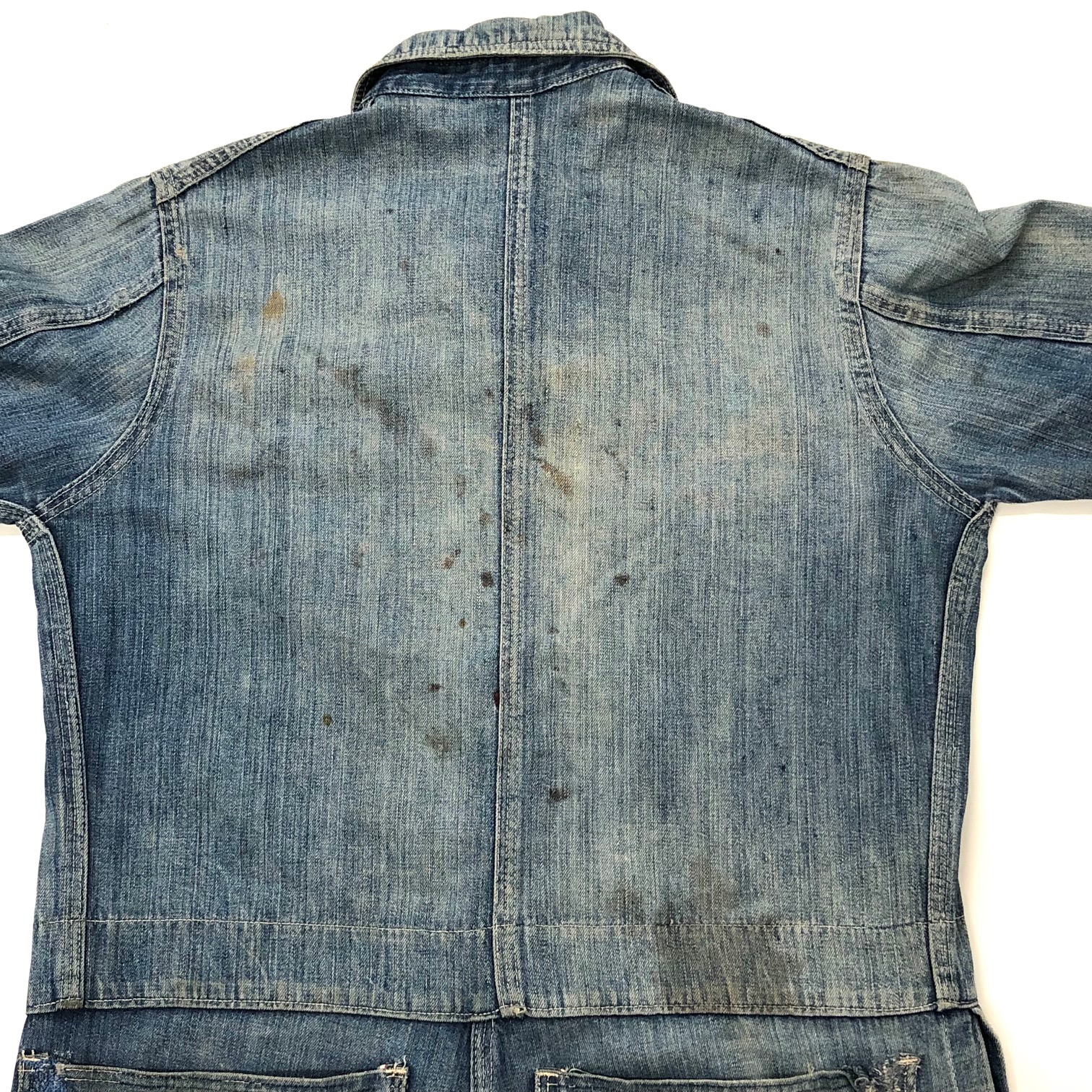 1930'S VINTAGE DENIM ALL IN ONE 「チンスト、非対称ポケット 