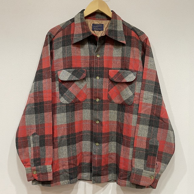 PENDLETON WOOL SHIRT 40S 「BLK x RED x GRAY、サイズＬ」｜SAFARI 