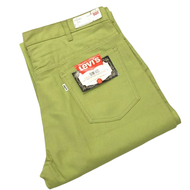 LEVI'S 518-0931 BIG E COTTON PANT 「黄緑、デッドストック、表記 W38